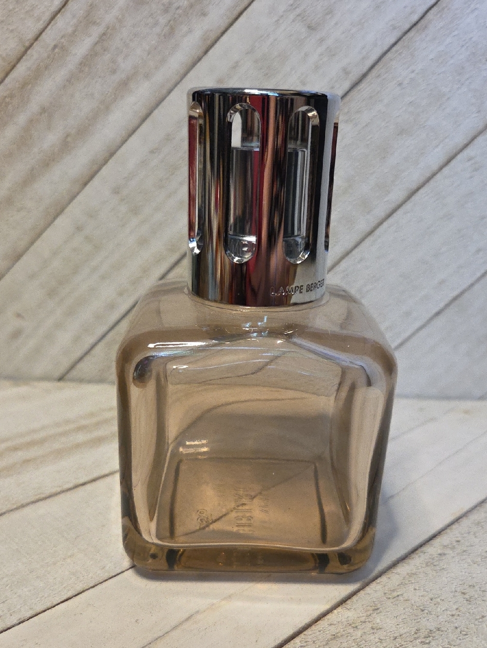 Lampe Berger France Home Fragrance Lamp Square Shaped Smokey Glass